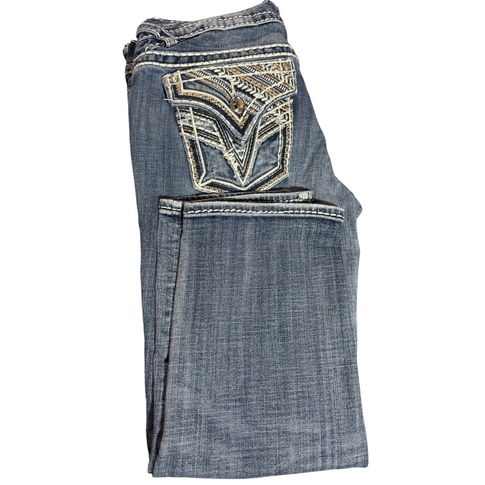 Vigoss The New York Capri Jeans Womens 7/8 Medium Wash Embroidered Rhinestone - Picture 15 of 15